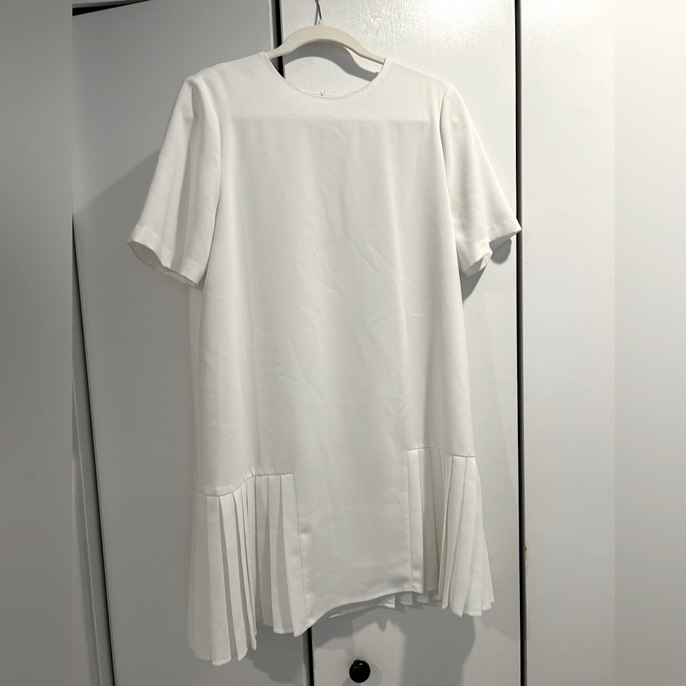 Zara white shift dress, M